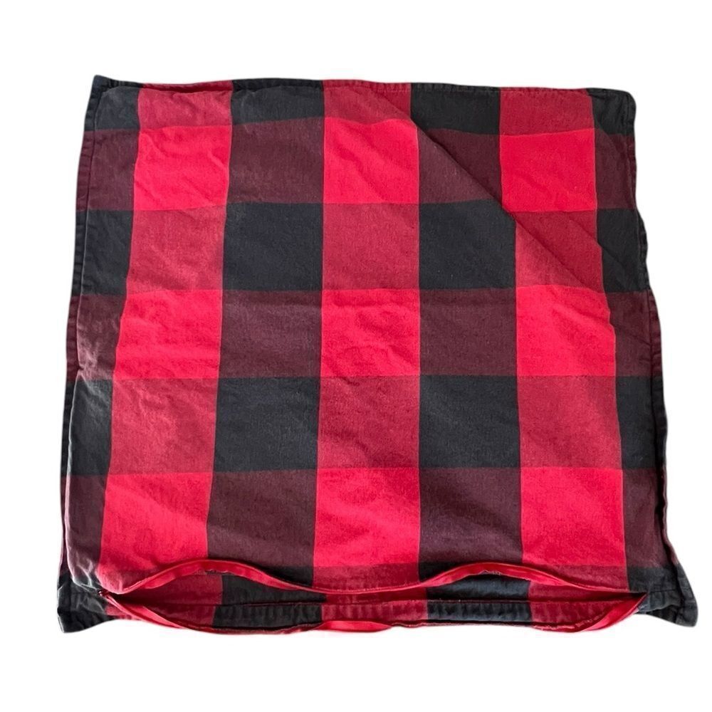 Pottery Barn Pillowcases - 24x24 Inches - Set of 4 -Buffalo Plaid - 100% Cotton